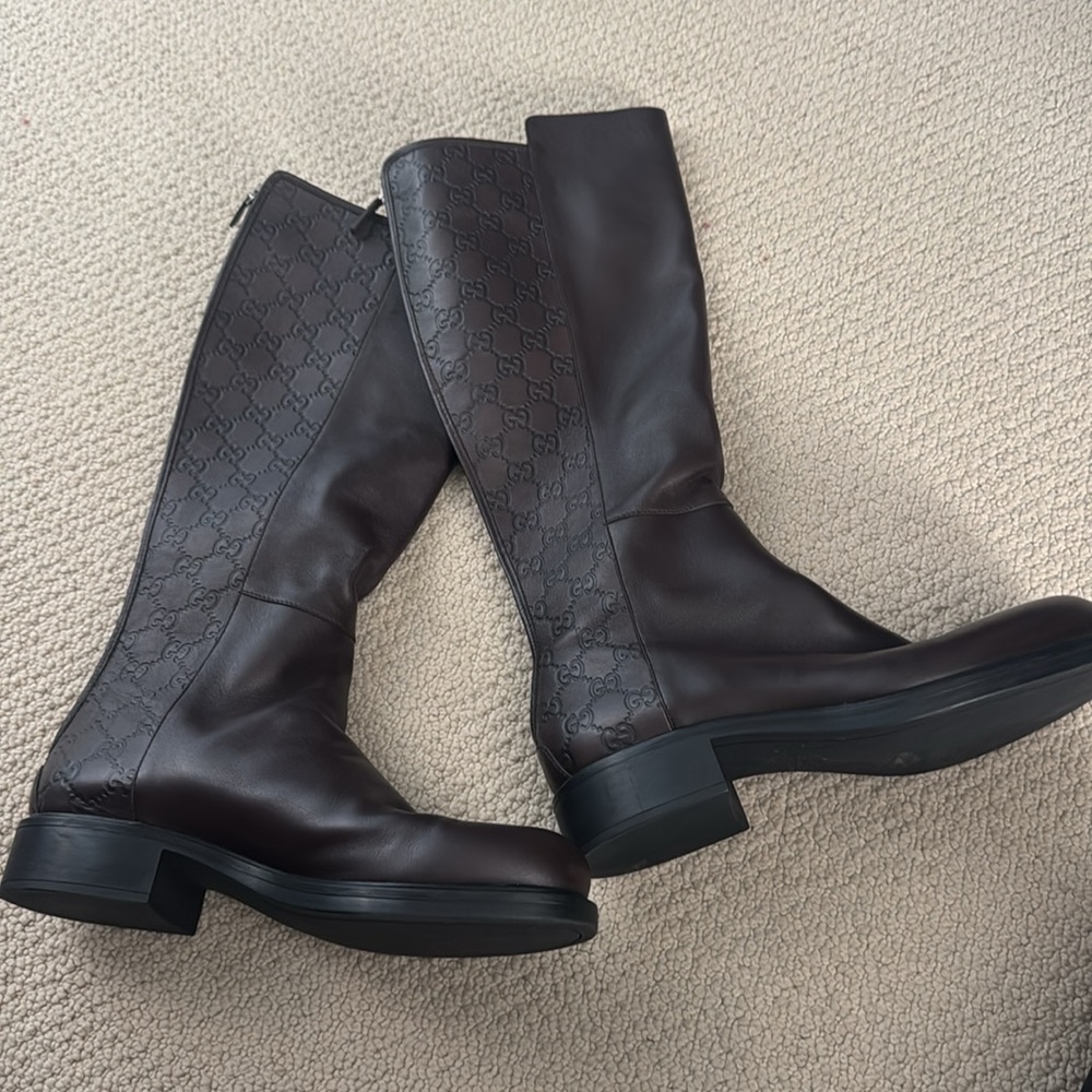 New in dust bag: Gucci riding boots leather size 12 - Picture 2 of 10
